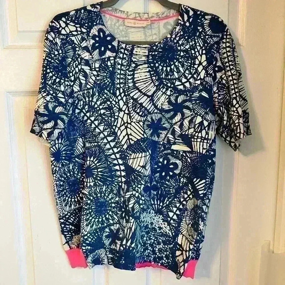 Tory Burch Short Sleeve Sweater M - Picture 1 of 6